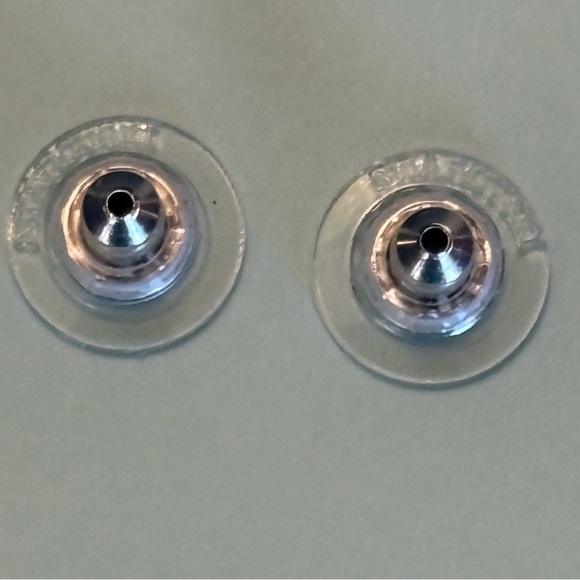 Authentic Stamped Swarovski Pave Clear Crystals Rhodium Plated Huggie Earrings - Picture 13 of 14